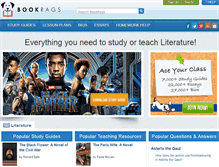 Tablet Screenshot of bookrags.com